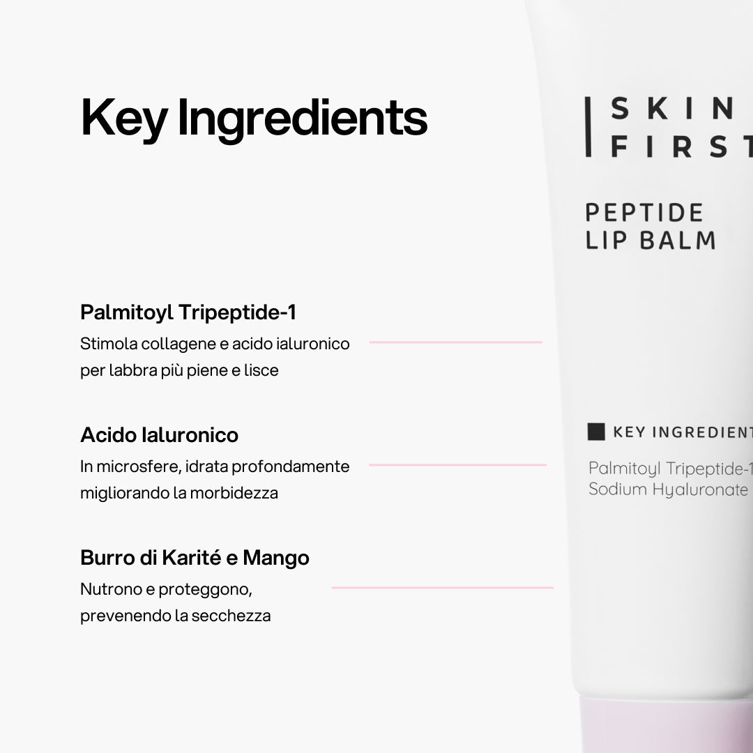 Infografica Spiegazione Sostanze Funzionali e Benefici Prodotto : Peptide Lip Balm Pink Sugar_carousel_pdp